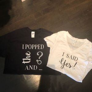 Matching Engagement T-shirts -NWOT